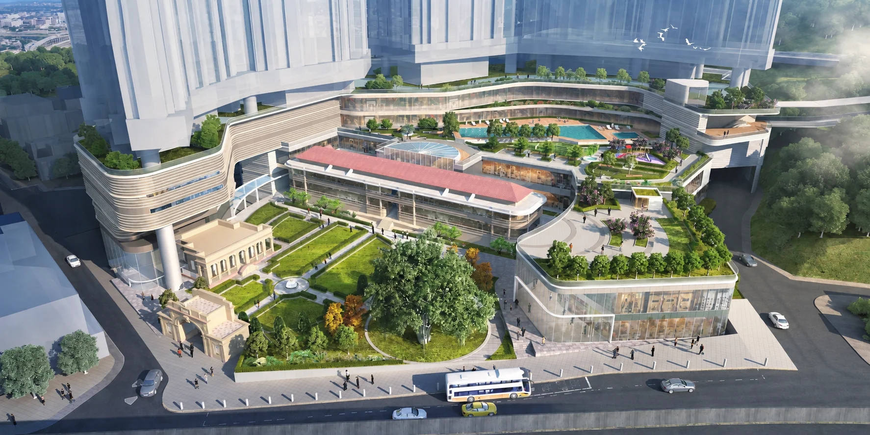 歷史建築與平台園林規劃構想圖